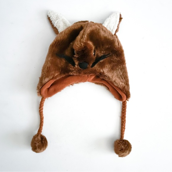 Vintage ( No Brand ) Cute Fox Hat Beanie with tassels - Picture 1 of 3